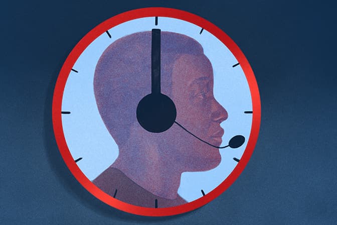 Illustration of advisor and headset